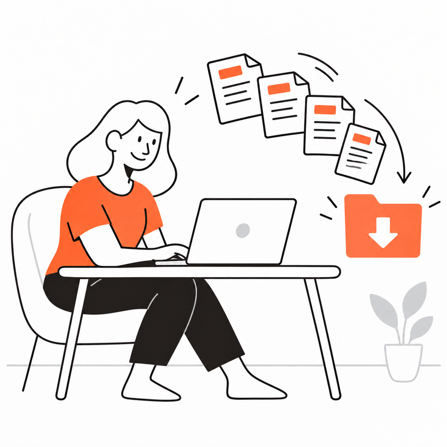 Bulk export PDF invoices from Shopify
