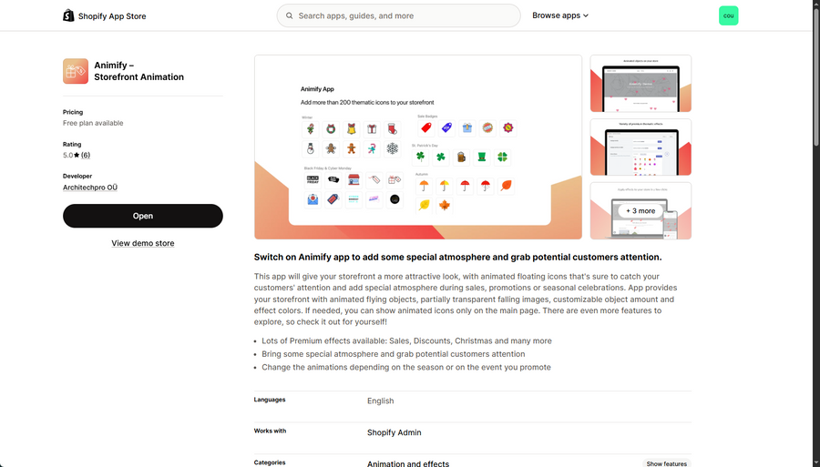 Animify – Storefront Animation
