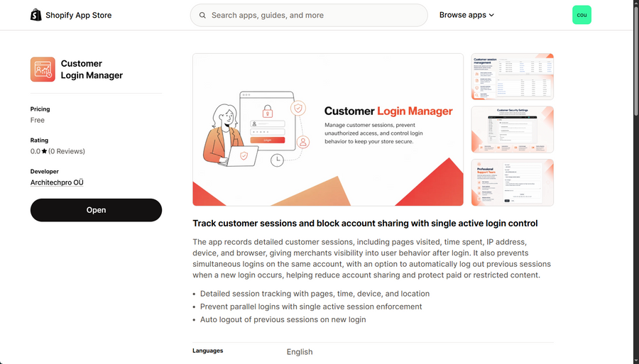 Customer Login Manager