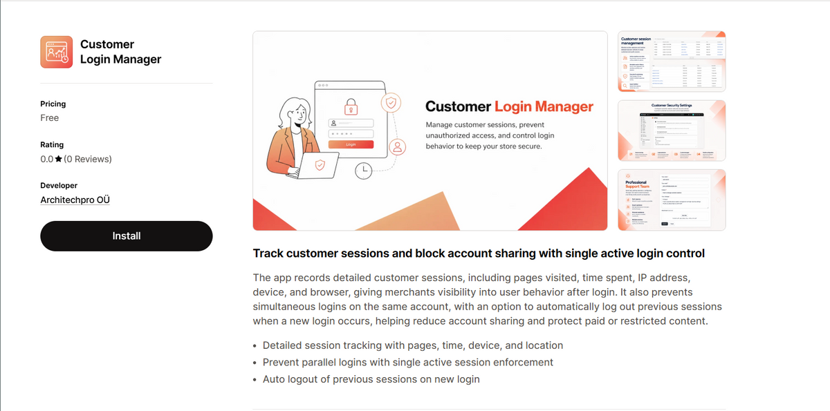 Customer Login Manager setup in Shopify