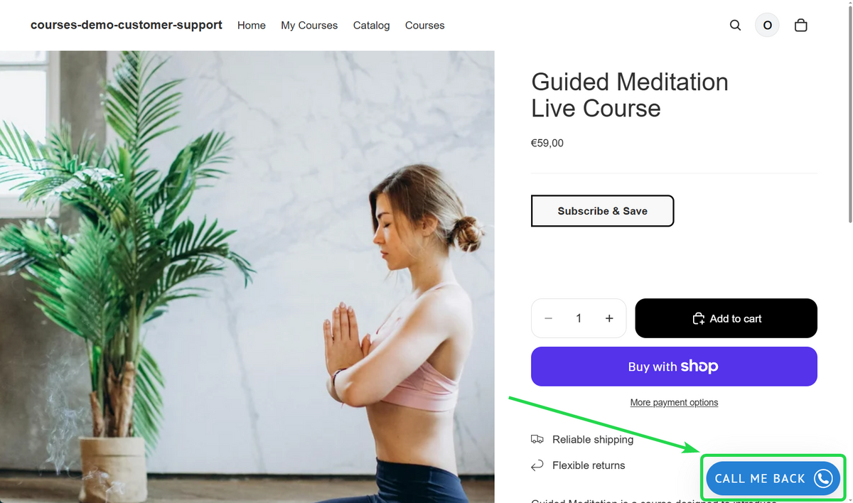 Mega Callback setup in Shopify