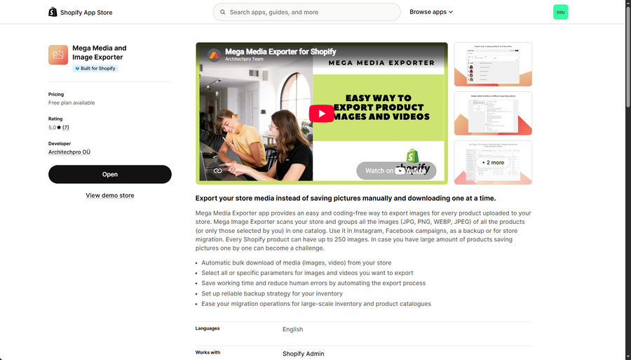 Mega Media and Image Exporter